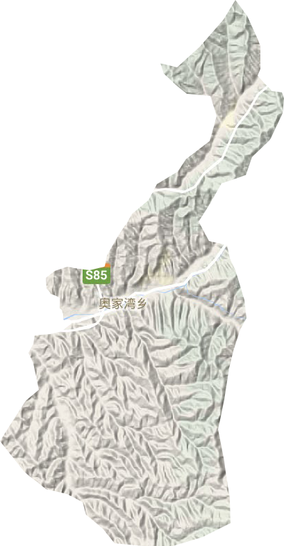 奥家湾乡地形地图