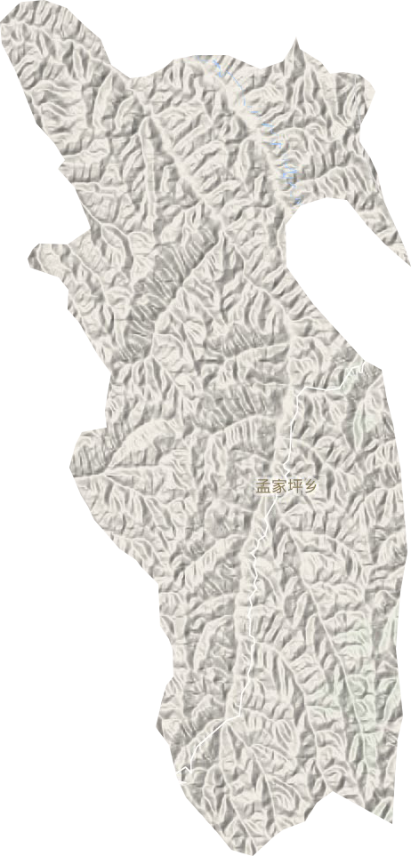 孟家坪乡地形地图