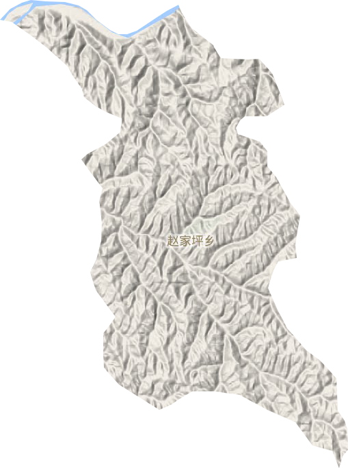 赵家坪乡地形地图
