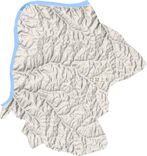 圪垯上乡地形地图