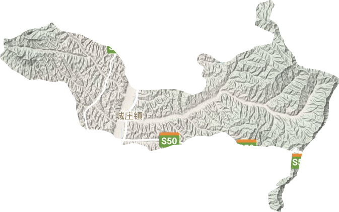 城庄镇地形地图