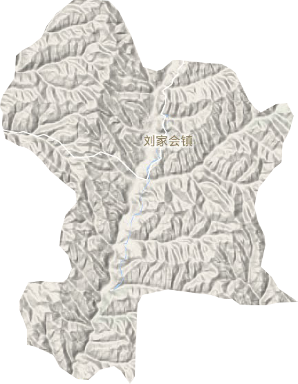 刘家会镇地形地图
