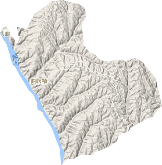 曲峪镇地形地图