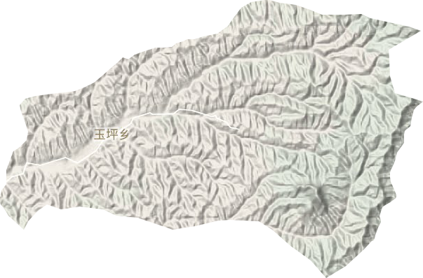 玉坪乡地形地图