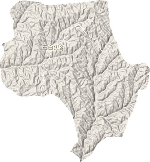 石白头乡地形地图