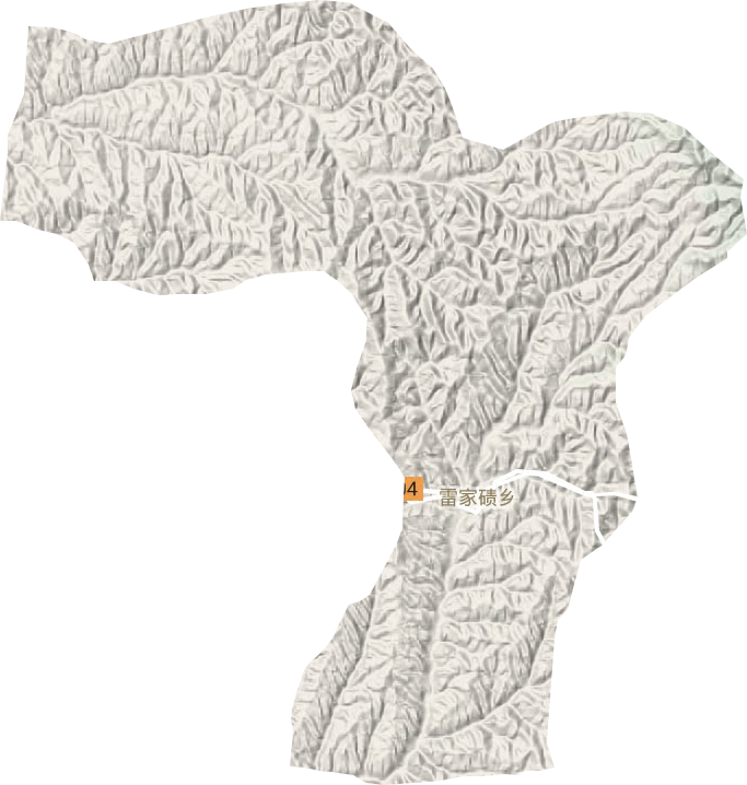 雷家碛乡地形地图