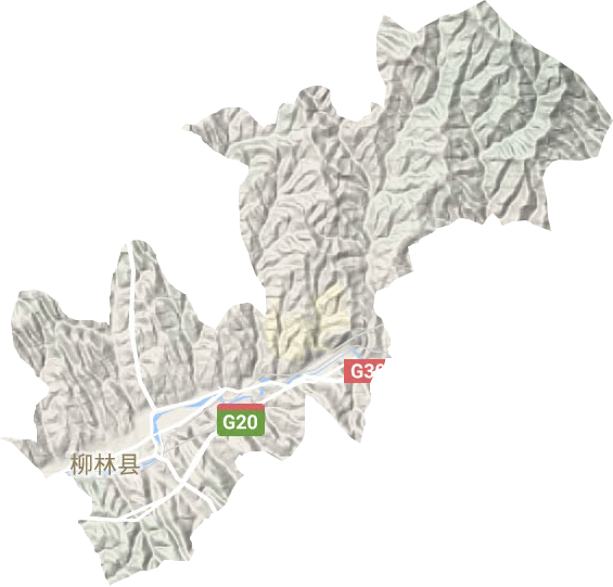 柳林镇地形地图