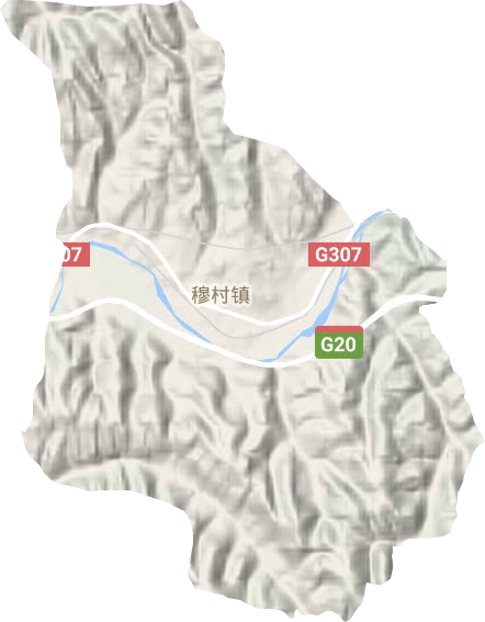 穆村镇地形地图
