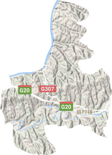 薛村镇地形地图