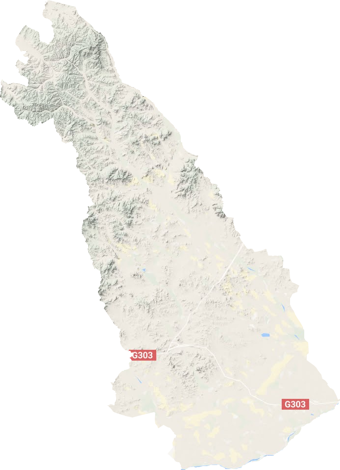 阿鲁旗地形地图