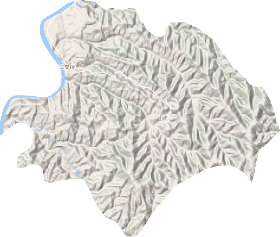 三交镇地形地图