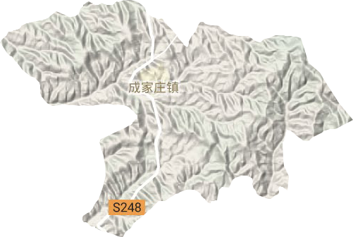成家庄镇地形地图