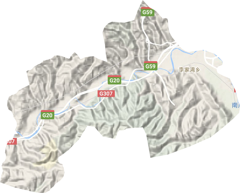 李家湾乡地形地图