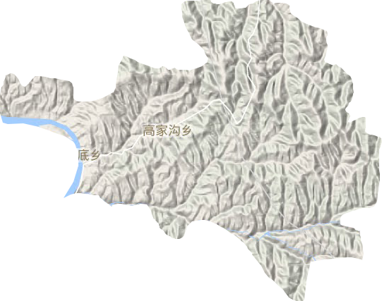 高家沟乡地形地图
