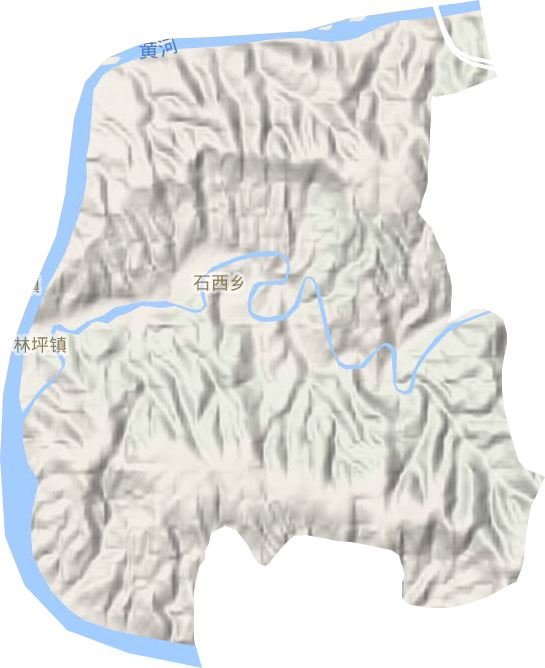 石西乡地形地图
