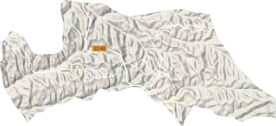 王家沟乡地形地图