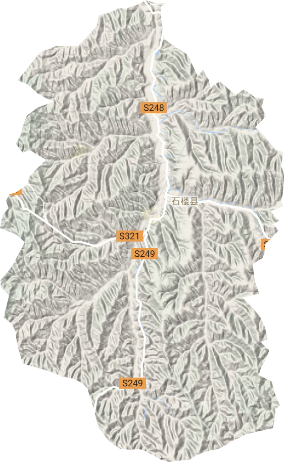 灵泉镇地形地图