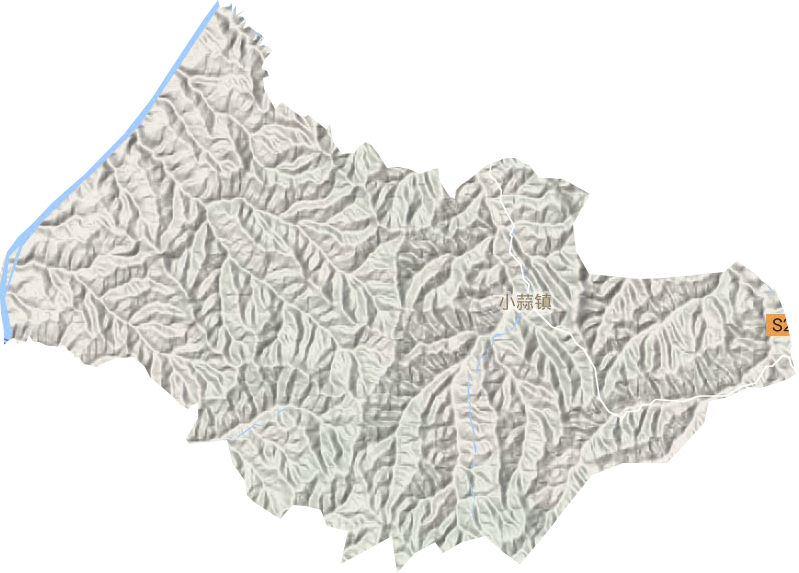 小蒜镇地形地图