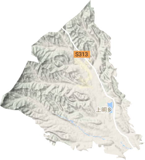 上明乡地形地图