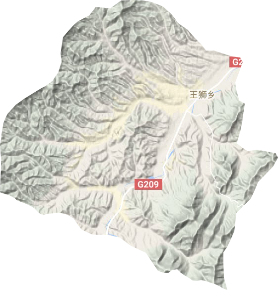 王狮乡地形地图