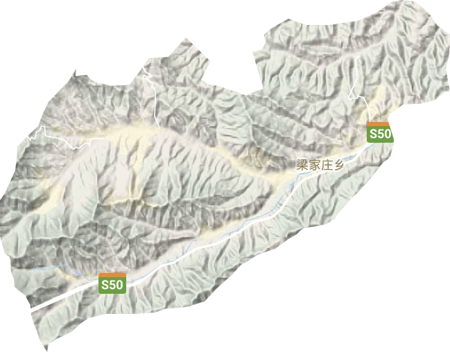 梁家庄乡地形地图
