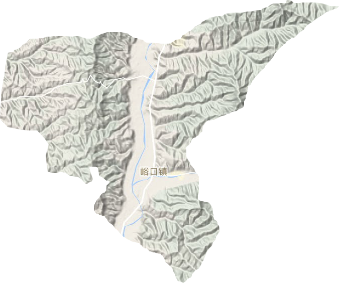 峪口镇地形地图