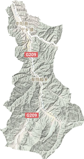 宁乡镇地形地图
