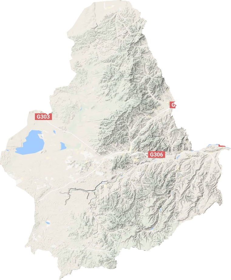 克什克腾旗地形地图