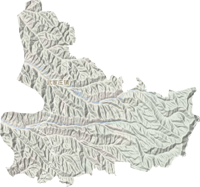 武家庄镇地形地图