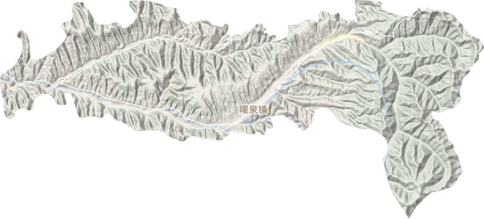 暖泉镇地形地图