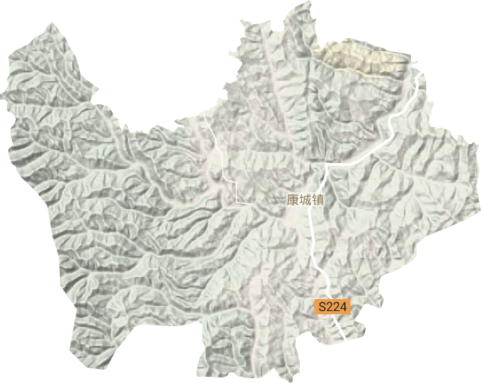 康城镇地形地图