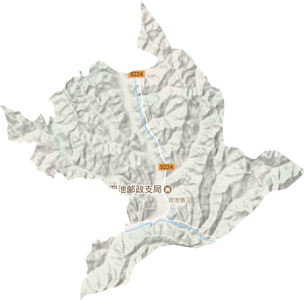 双池镇地形地图