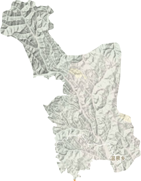 温泉乡地形地图