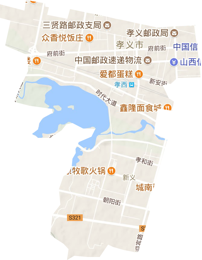 新义街道地形地图