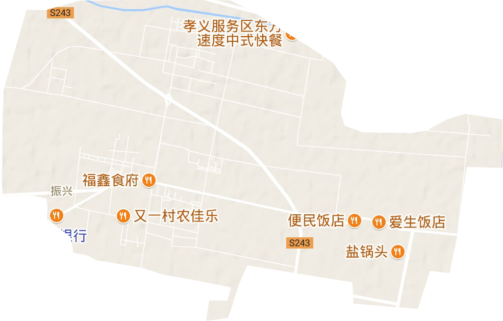 振兴街道地形地图