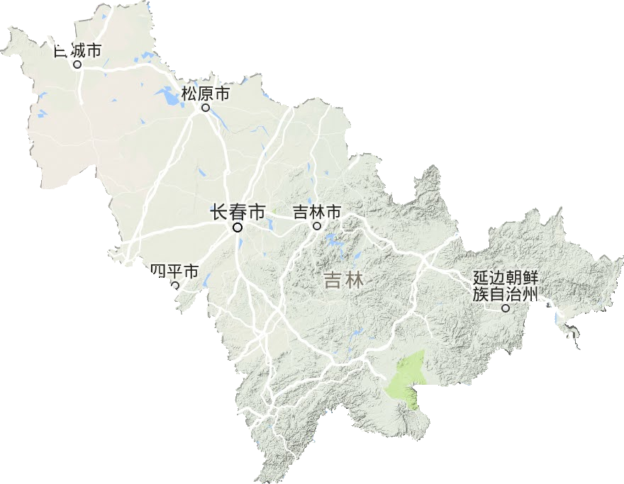 吉林省地形地图