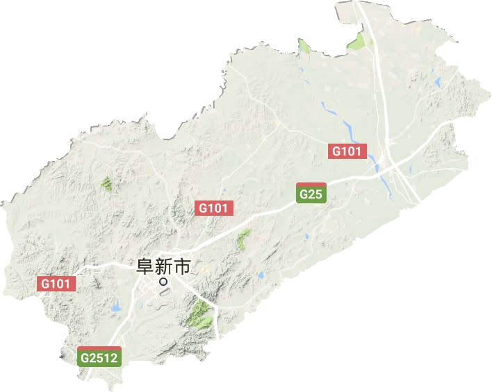 阜新市地形地图