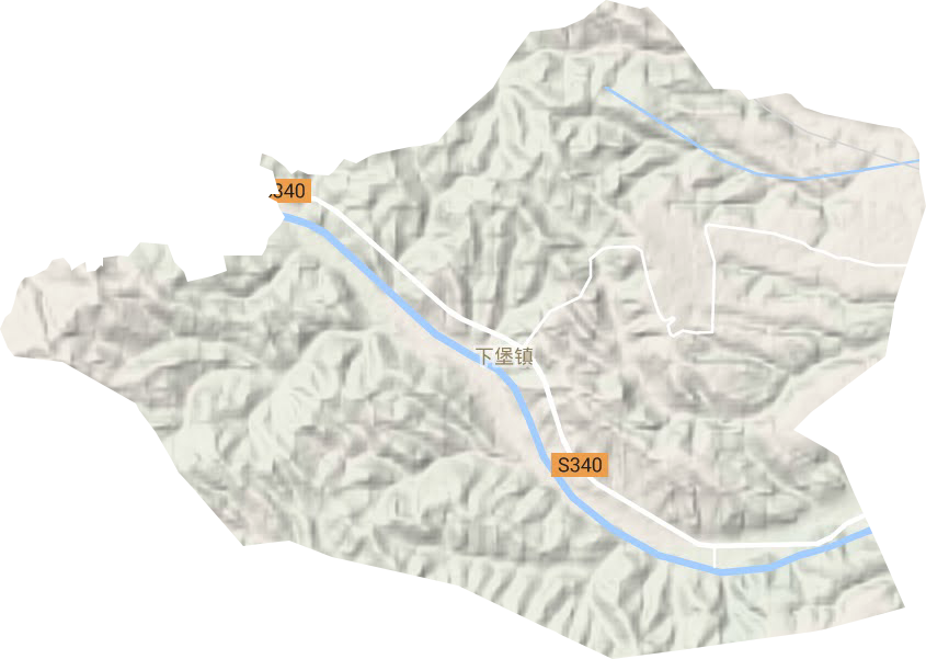 下堡镇地形地图