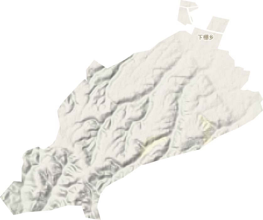 下栅乡地形地图