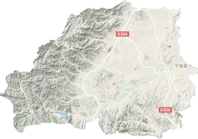 宁城县地形地图