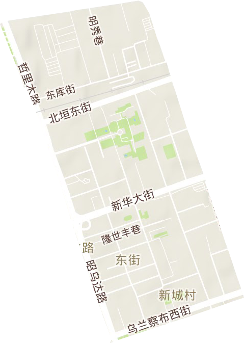 东街街道地形地图