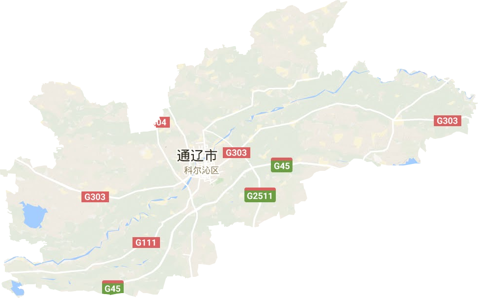 科尔沁区地形地图
