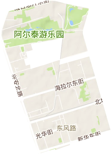 东风路街道地形地图