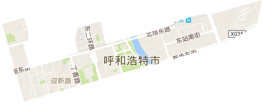 迎新路街道地形地图