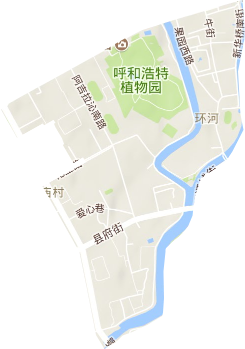 环河街办事处地形地图
