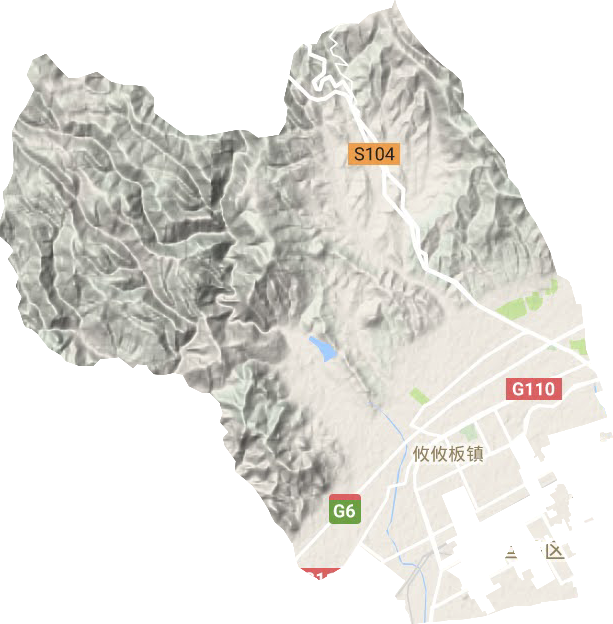 攸攸板镇地形地图