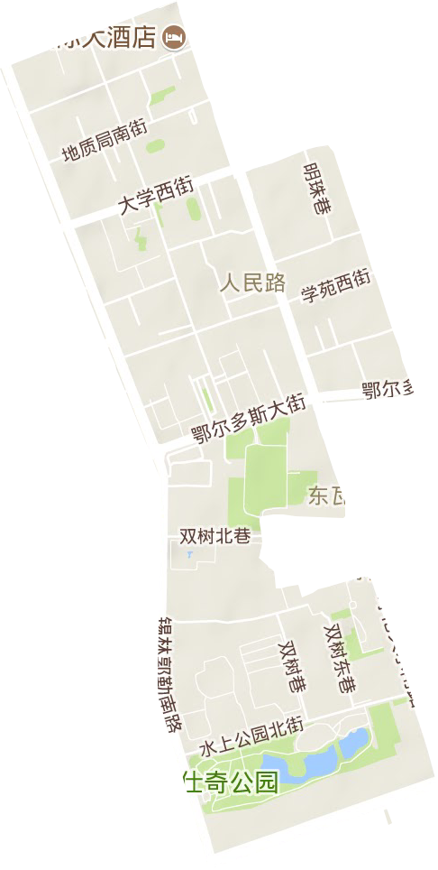 人民路街道地形地图