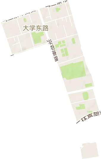 大学东路街道地形地图