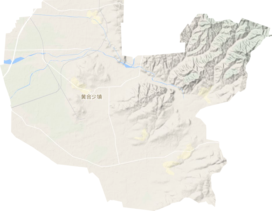 黄合少镇地形地图