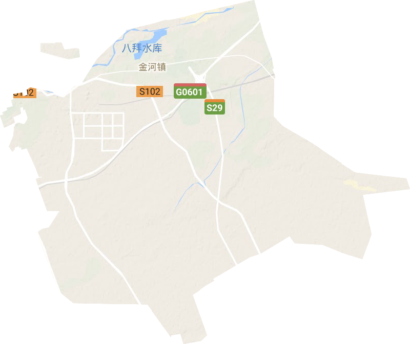 金河镇地形地图